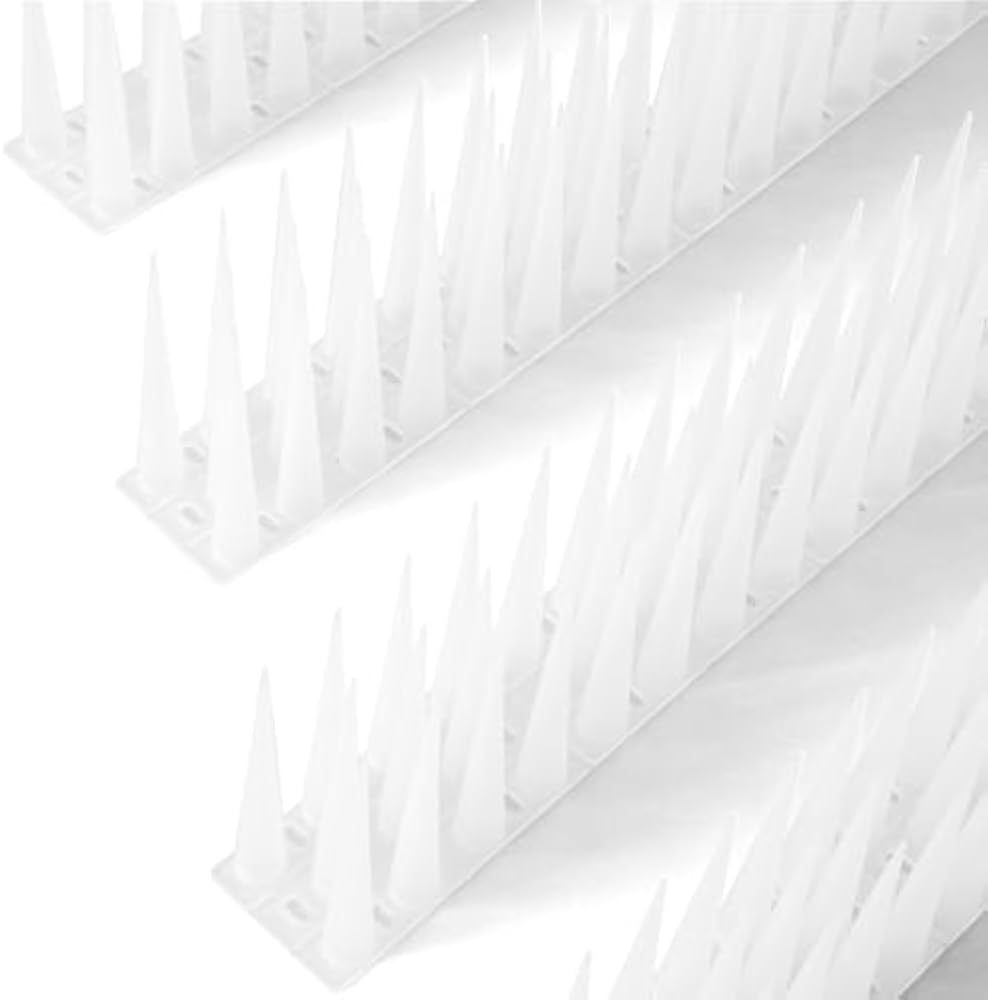 Plastic outdoor bird spikes