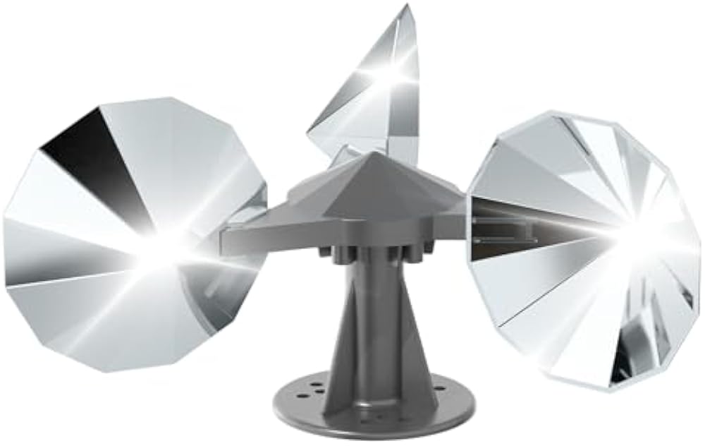Reflective pinwheel wind spinner