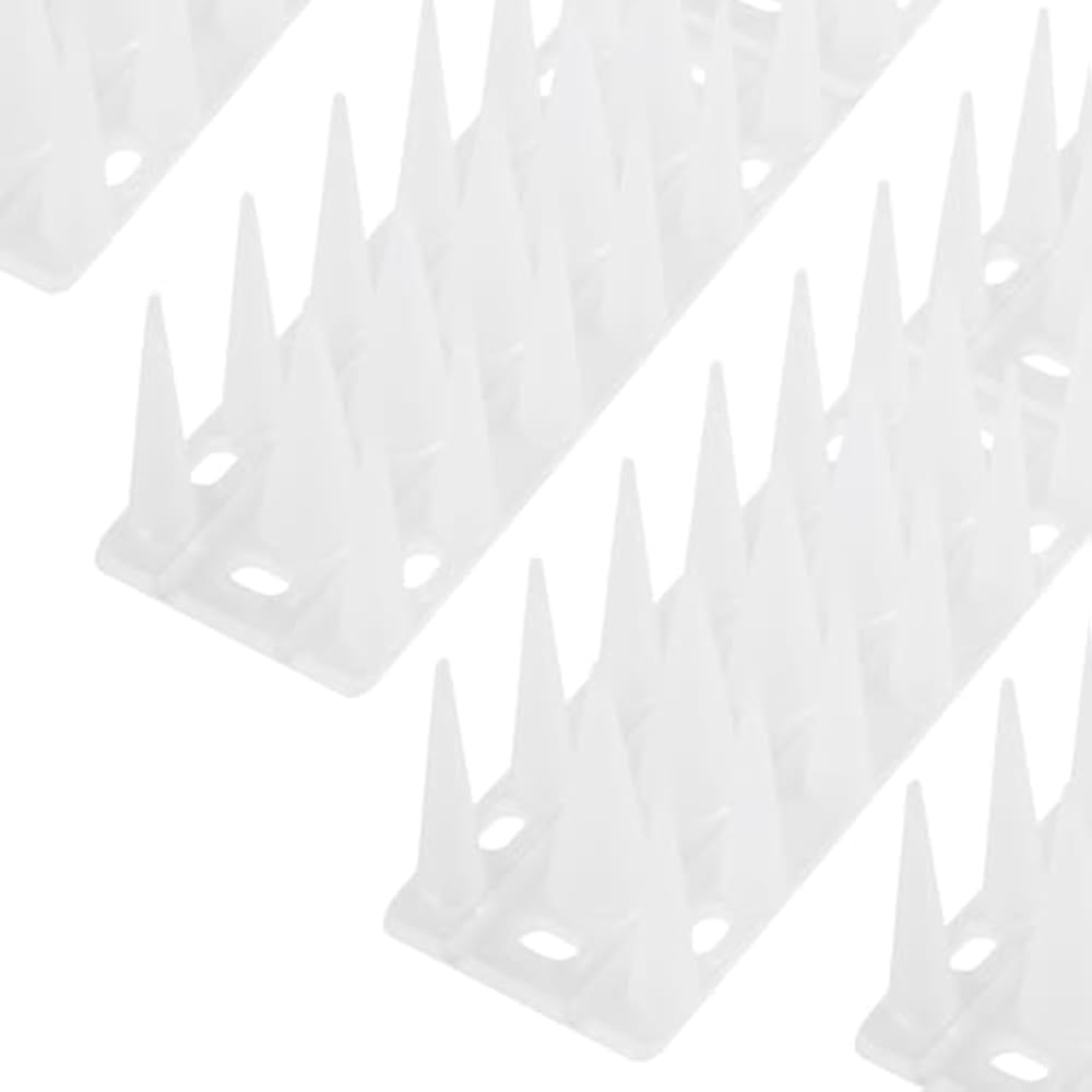 Frosted white bird spikes
